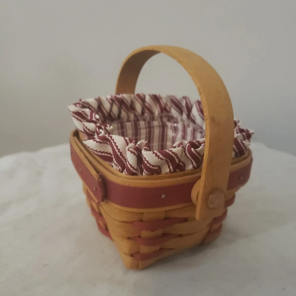 VTG 1995 Longaberger Sweetheart Sweet Sentiments Basket Combo Valentines Day